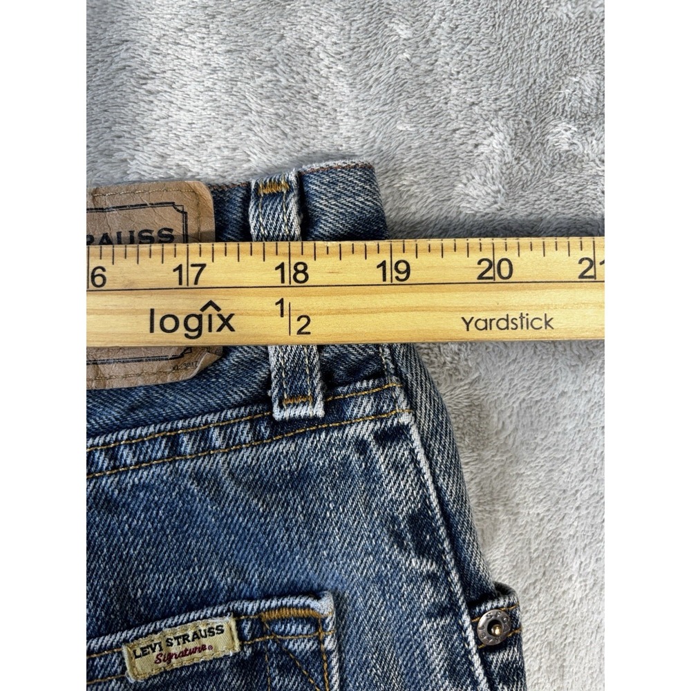 Signature By Levi Strauss jeans Mens 38x30 Blue straight Size faded coloring - Picture 9 of 11